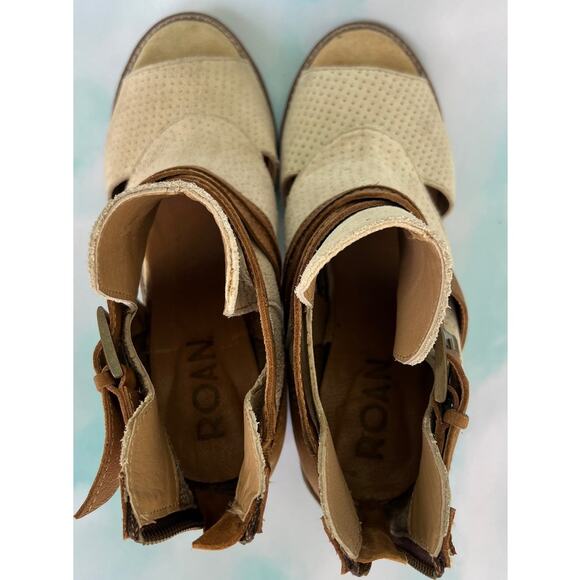 Roan Bed Stü Natali Peep Toe Booties - Size 9.5, Genuine Leather, 3" Heels - Picture 5 of 5